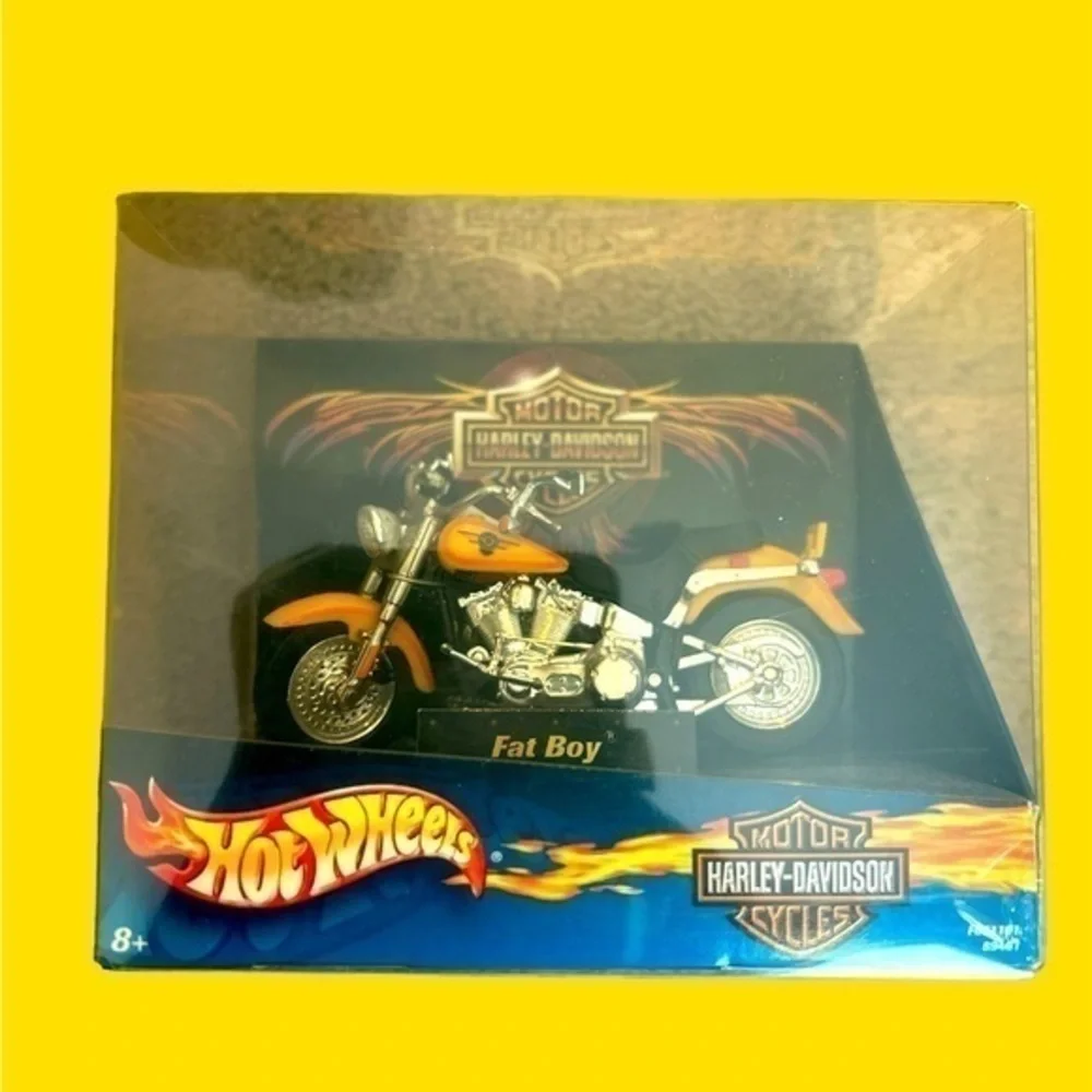 Harley Davidson Hot Wheels Die Cast Bike Fat Boy Motorcycle 2001 MATTEL